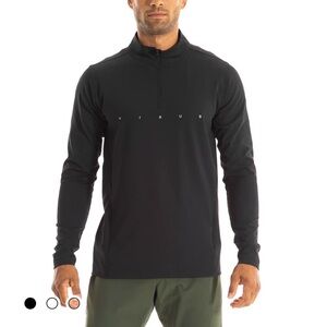Virus Black Men's Quarter-Zip Performance Top